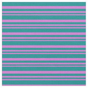 Tissu Motif couleur orchidée et cyan foncé