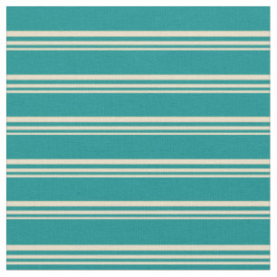 Tissu Motif couleur Tan et Cyan foncé