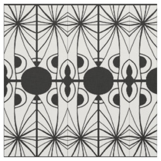 Tissu Motif créatif noir et blanc