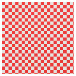 Tissu Motif croate en damier blanc rouge