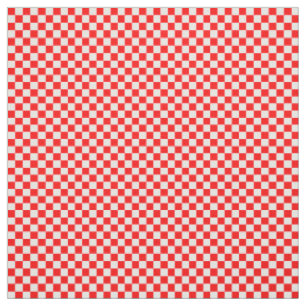 Tissu Motif croate en damier blanc rouge