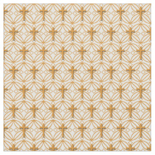 Tissu Motif croisé chrétien de gril - petit rapport