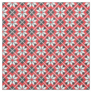 Tissu Motif croisé transparent rouge et noir