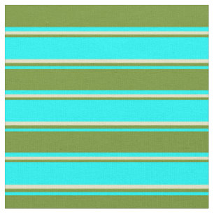 Tissu Motif Cyan, Vert et Pale
