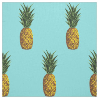 Tissu Motif d'ananas tropical Turquoise