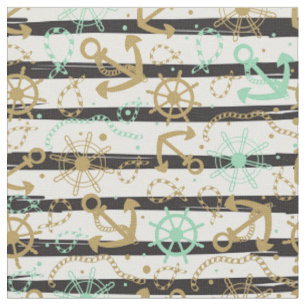 Tissu Motif d'ancre flottante