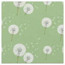 Motif Dandelion sur Arrière - plan vert