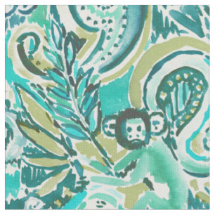 Tissu Motif d'aquarelle de jade de Paisley de filou de