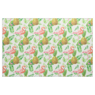 Tissu Motif d'aquarelle de jardin tropical