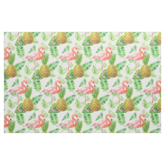 Tissu Motif d'aquarelle de jardin tropical (Fat Quarter)
