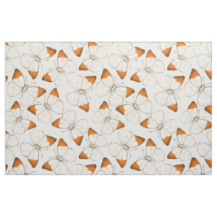 Tissu Motif d'aquarelle papillons