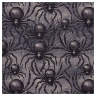 Tissu motif d'araignées éffrayantes