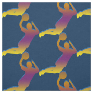 Tissu Motif d'arc-en-ciel de basket-ball - changez la