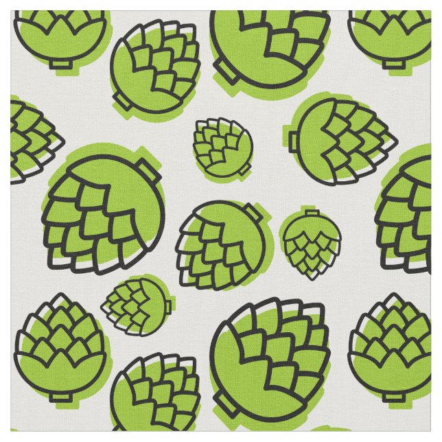 Tissu Motif d'artichauts verts (Fermer)