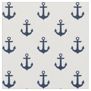 Tissu Motif de Ancres bleues