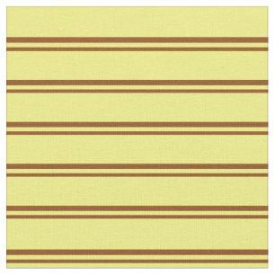 Tissu Motif de bandes Brown et jaune