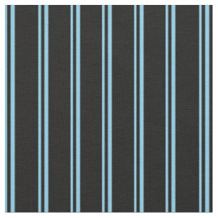 Tissu Motif de bandes/lignes bleu ciel et noir