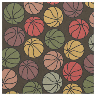 Tissu Motif de basket-ball coloré