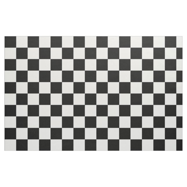 Tissu Motif de bloc À damiers noir blanc (Fat Quarter)
