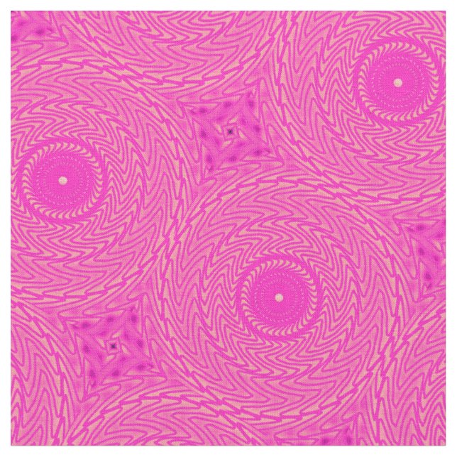 Tissu Motif de cercles roses chauds (Fermer)