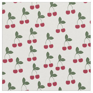 Tissu Motif de cerises rouges
