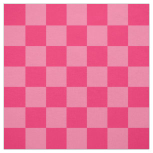 Tissu Motif de Checker rose clair et chaud Textile