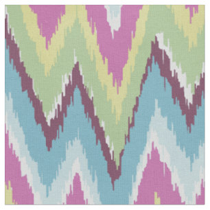 Tissu motif de chevron de tribus ikat aux couleurs chics