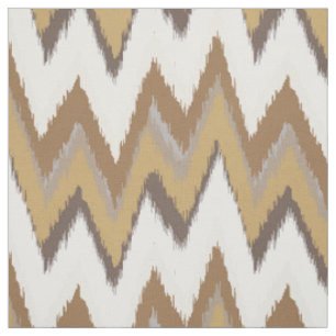 Tissu motif de chevrons tribus de l'Iikat d'or neutre