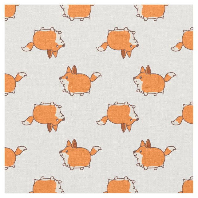 Tissu Motif de chiot gras mignon (Fermer)