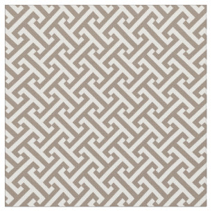 Tissu Motif de clé grecque Brown Mocha