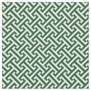 Tissu Motif de clé grecque Hunter Green