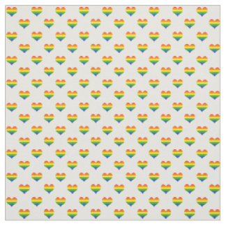 Tissu Motif de coeurs d'arc-en-ciel de gay pride