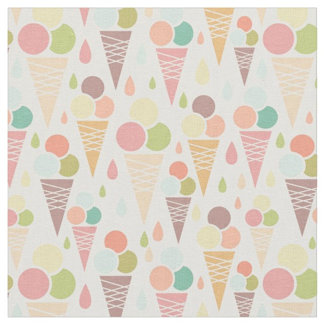Tissu Motif de cônes glacés (Fermer)