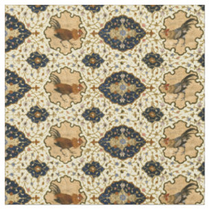 Tissu Motif de coq floral oriental persan