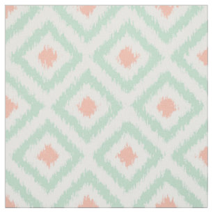 Tissu Motif de corail en bon état de diamants d'Ikat de