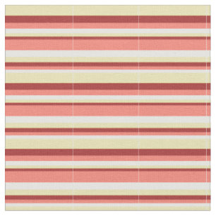 Tissu Motif de couleur blanche, Saumon, Brown et bronzée