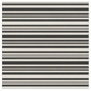 Tissu Motif de couleur noire et beige