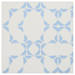 Tissu Motif de courtepointes en bleu circulaire géométri