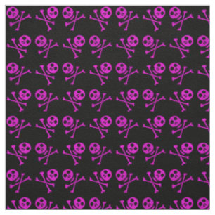 Tissu Motif de crâne de roses indien