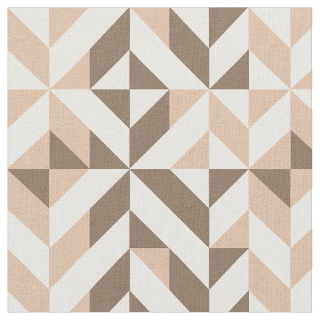Tissu Motif de cuisine géométrique beige Brown (Fermer)