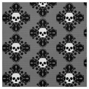 Tissu Motif de damassé de crâne de Halloween