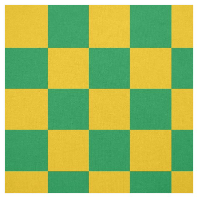Tissu Motif de damier vert et jaune (Échantillon)