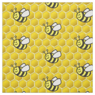 Tissu Motif de dessin d'abeille