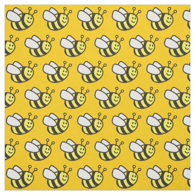 Tissu Motif de dessin d'abeille (Échantillon)