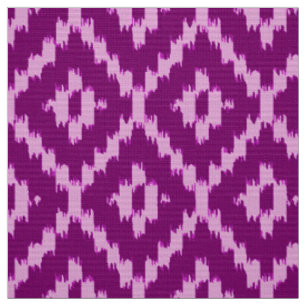 Tissu Motif de diamant d'Ikat - pourpre et orchidée
