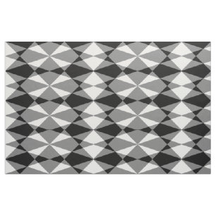 Tissu Motif de diamants du triangle noir noir noir