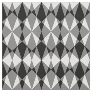 Tissu Motif de diamants du triangle noir noir noir
