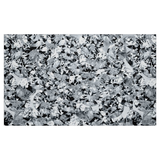 Tissu Motif de diamants étincelants blancs (Fat Quarter)