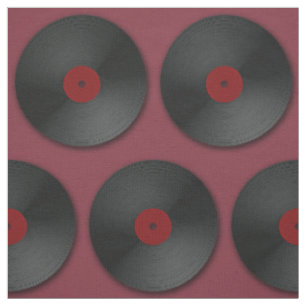 Tissu Motif de disques de LP