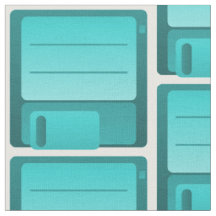Motif de disquette turquoise Fabric